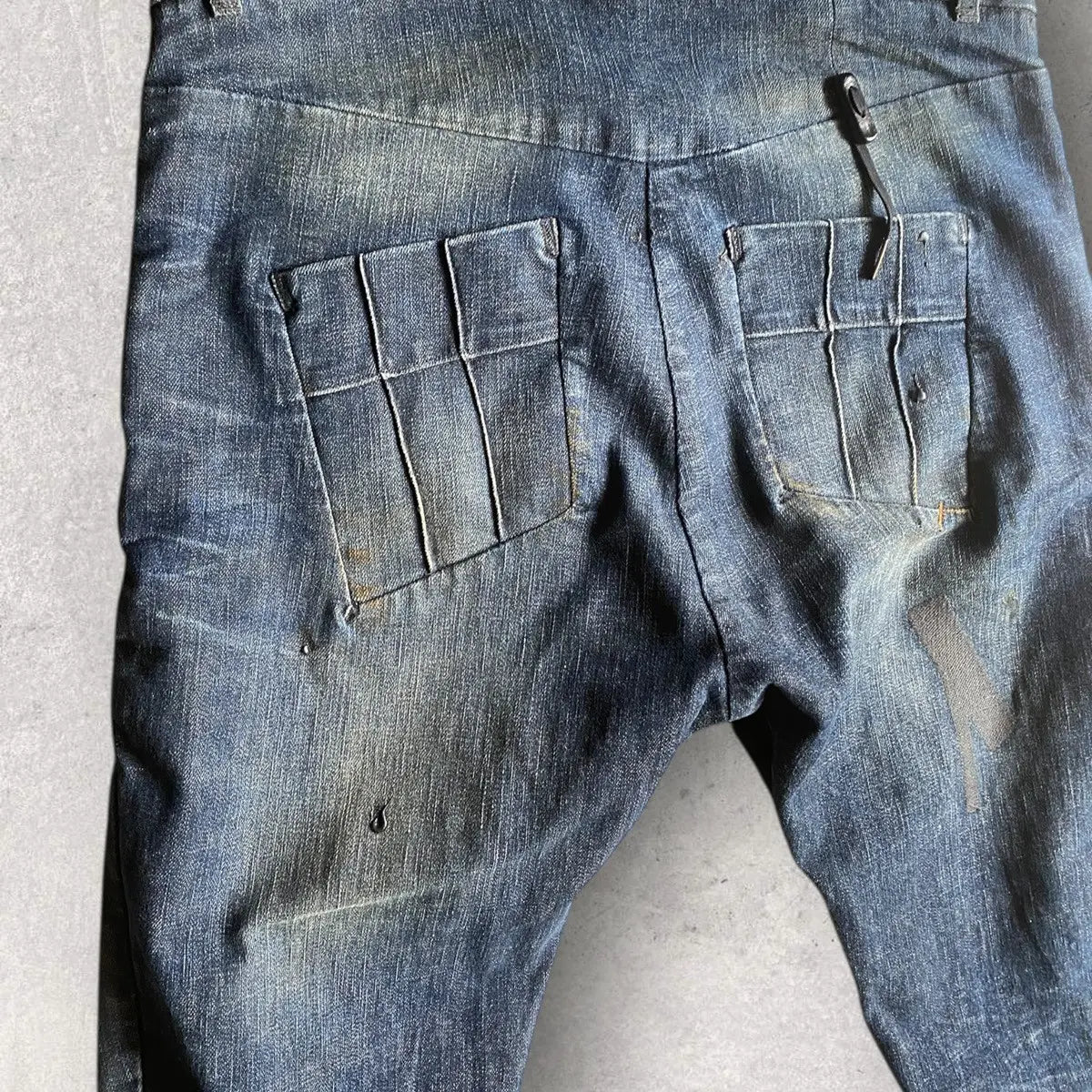 Boris Bidjan Saberi - AW21 P13 Tight Fit Dirty Dark Denim