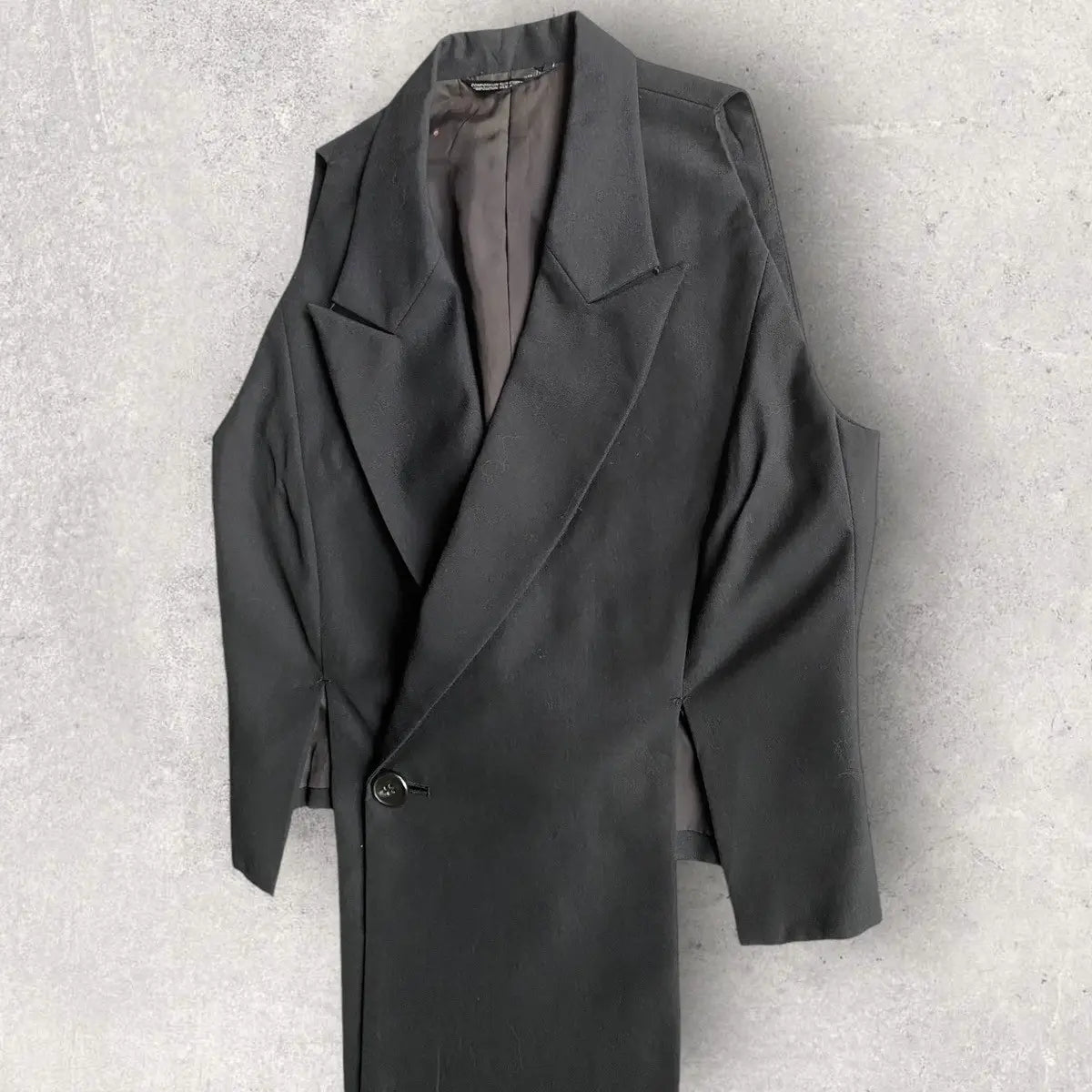 Yohji Yamamoto : Vintage SS93 Cut Out Wool Gabardine Blazer