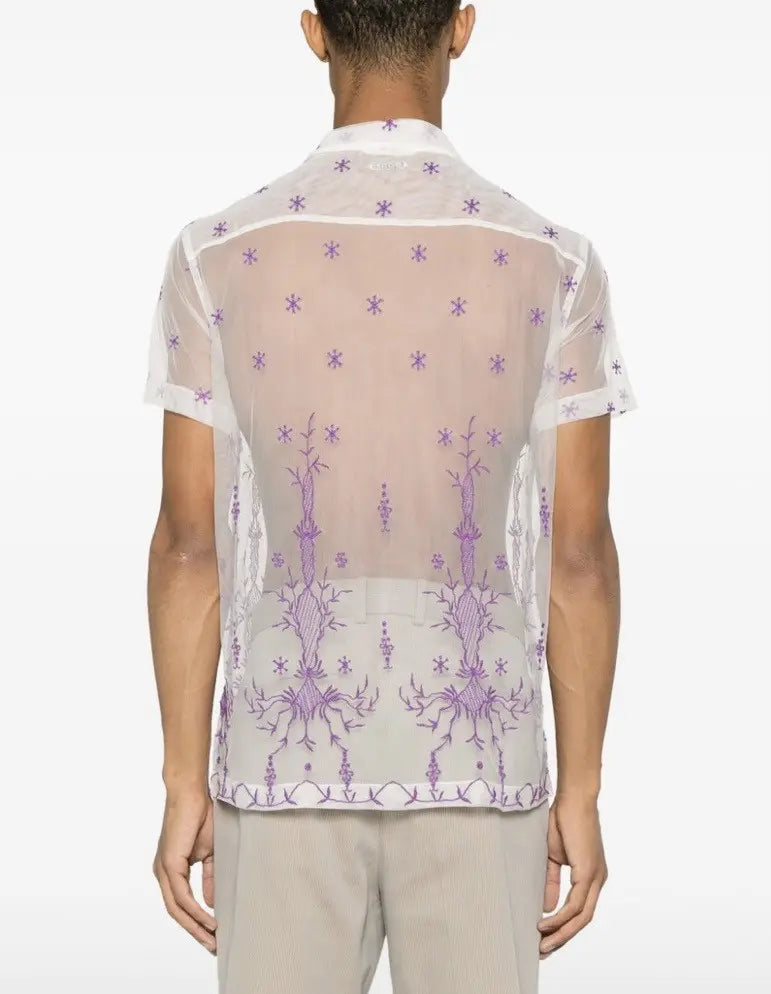 Bode - Mesh Embroidered Shirt