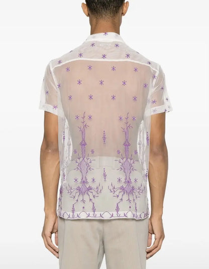 Bode - Mesh Embroidered Shirt