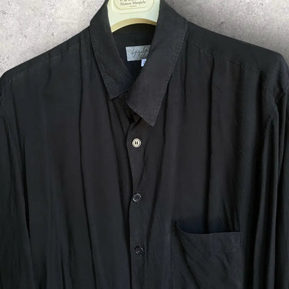 Yohji Yamamoto - SS20 Asymmetric Collar Tencel Shirt
