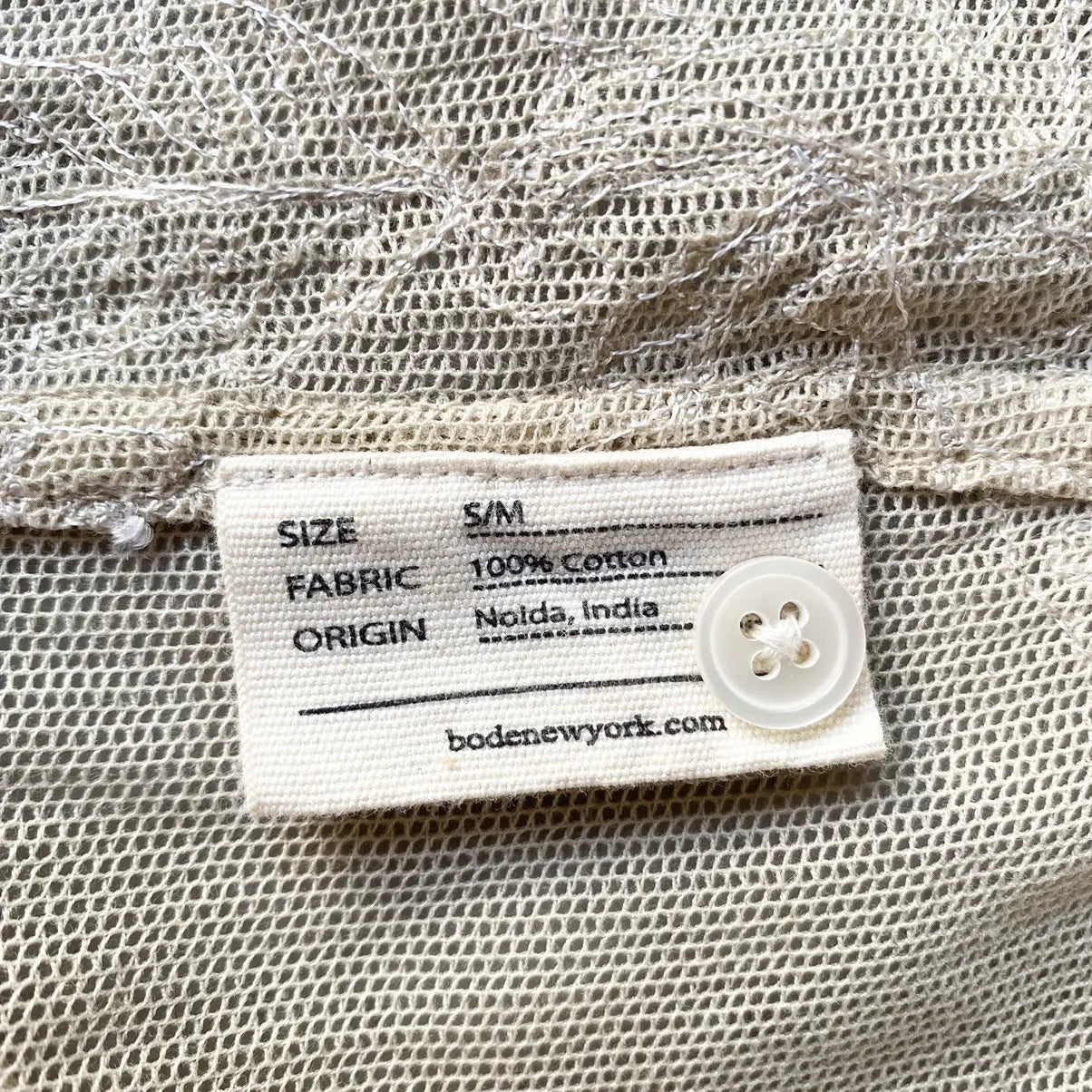 Bode - Moth Veil embroidered Mesh shirt