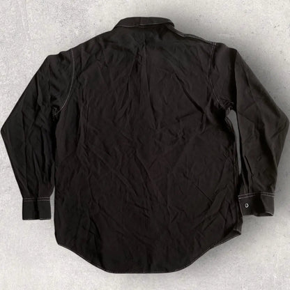 Yohji Yamamoto - Mainline Contrast Stitch Rayon Oversize Shirt