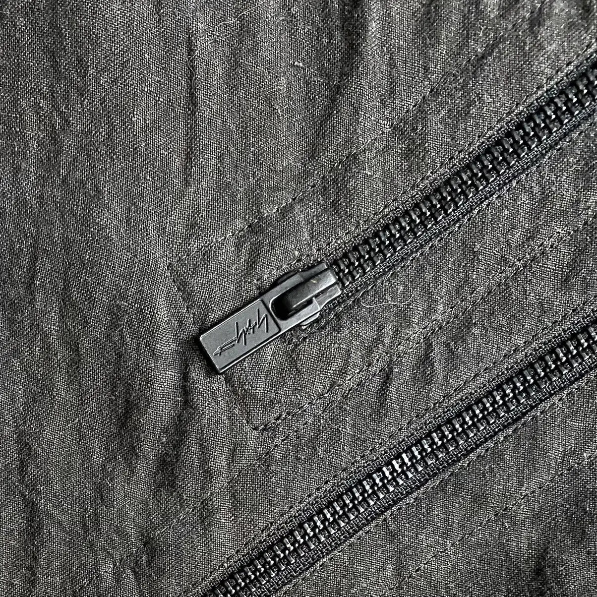 Yohji Yamamoto  Sample SS22 Linen Ink Dye Zip Cuffs Zip Pants