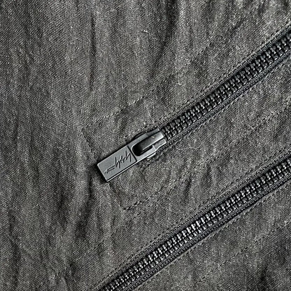 Yohji Yamamoto  Sample SS22 Linen Ink Dye Zip Cuffs Zip Pants