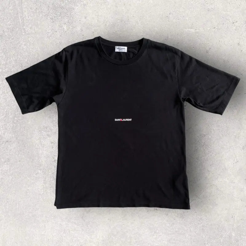 Saint Laurent Paris - SLP Logo Oversize Cropped T Shirt