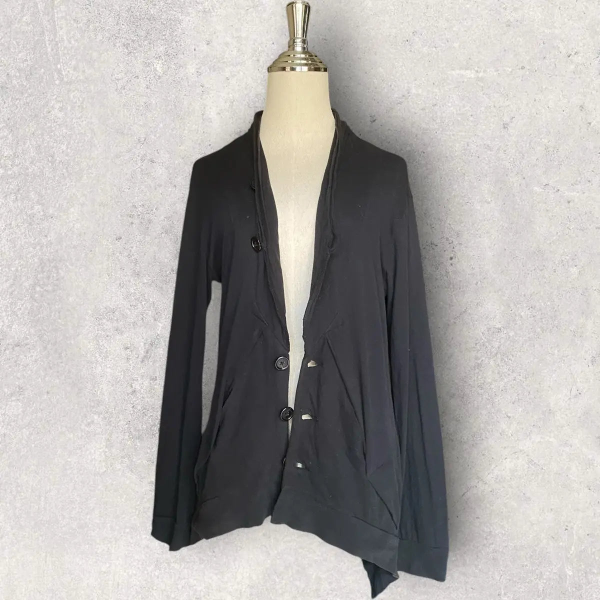 Ann Demeulemeester - 2000’s Asymmetric Jersey Cotton Jacket