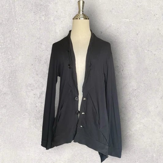 Ann Demeulemeester - 2000’s Asymmetric Jersey Cotton Jacket