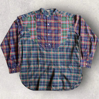 Comme des Garcons Homme - Vintage 80’s Plaid Tartan Oversize Pull Over Shirt