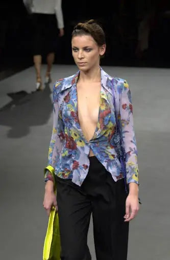 Dries Van Noten - Archive Runway SS01 Floral Silk Blazer