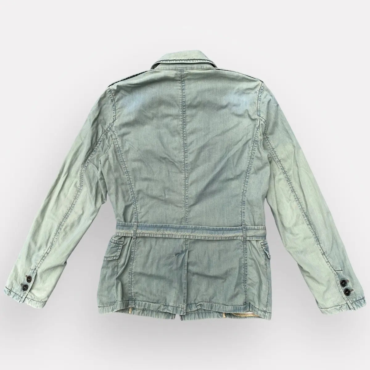 Prada - SS05 Runway Worn Denim Military Belted Back Jacket
