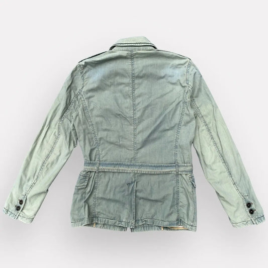 Prada - SS05 Runway Worn Denim Military Belted Back Jacket