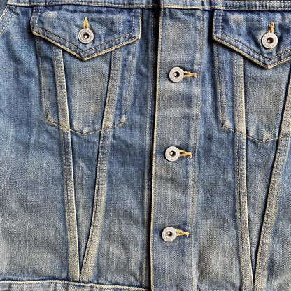 Comme des Garcons - Junya Denim Trucker Jacket With Tartan Collar