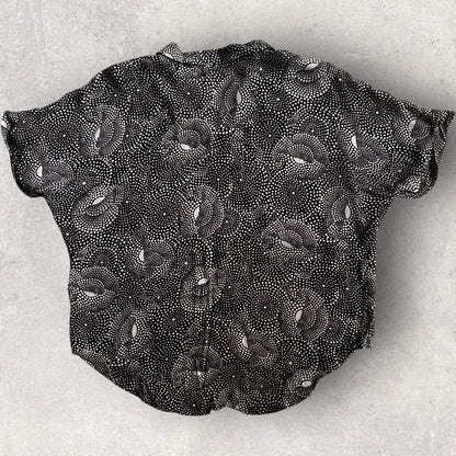 Saint Laurent Paris - SS19 Polka dot Silk Shark Collar Shirt
