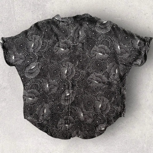 Saint Laurent Paris - SS19 Polka dot Silk Shark Collar Shirt