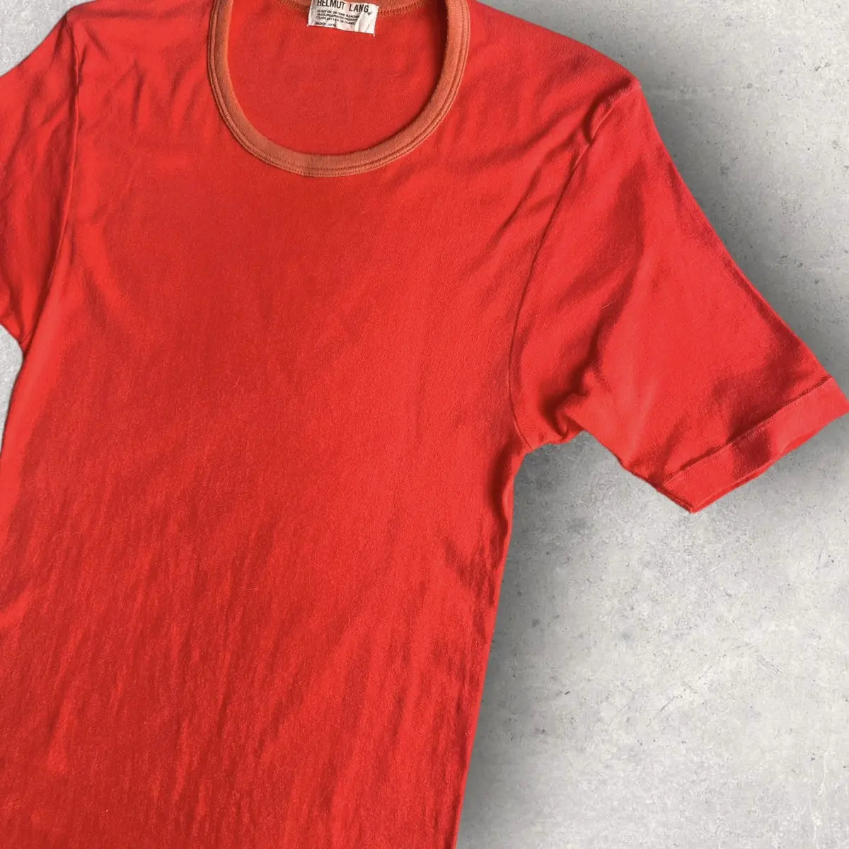 Helmut Lang - 1995 Archive Red With Clay Pink Microrib Cotton