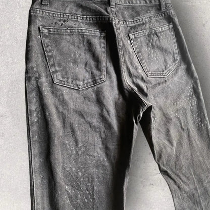 Helmut Lang : SS03 Archive Rubber ‘Tyre’ Print Denim
