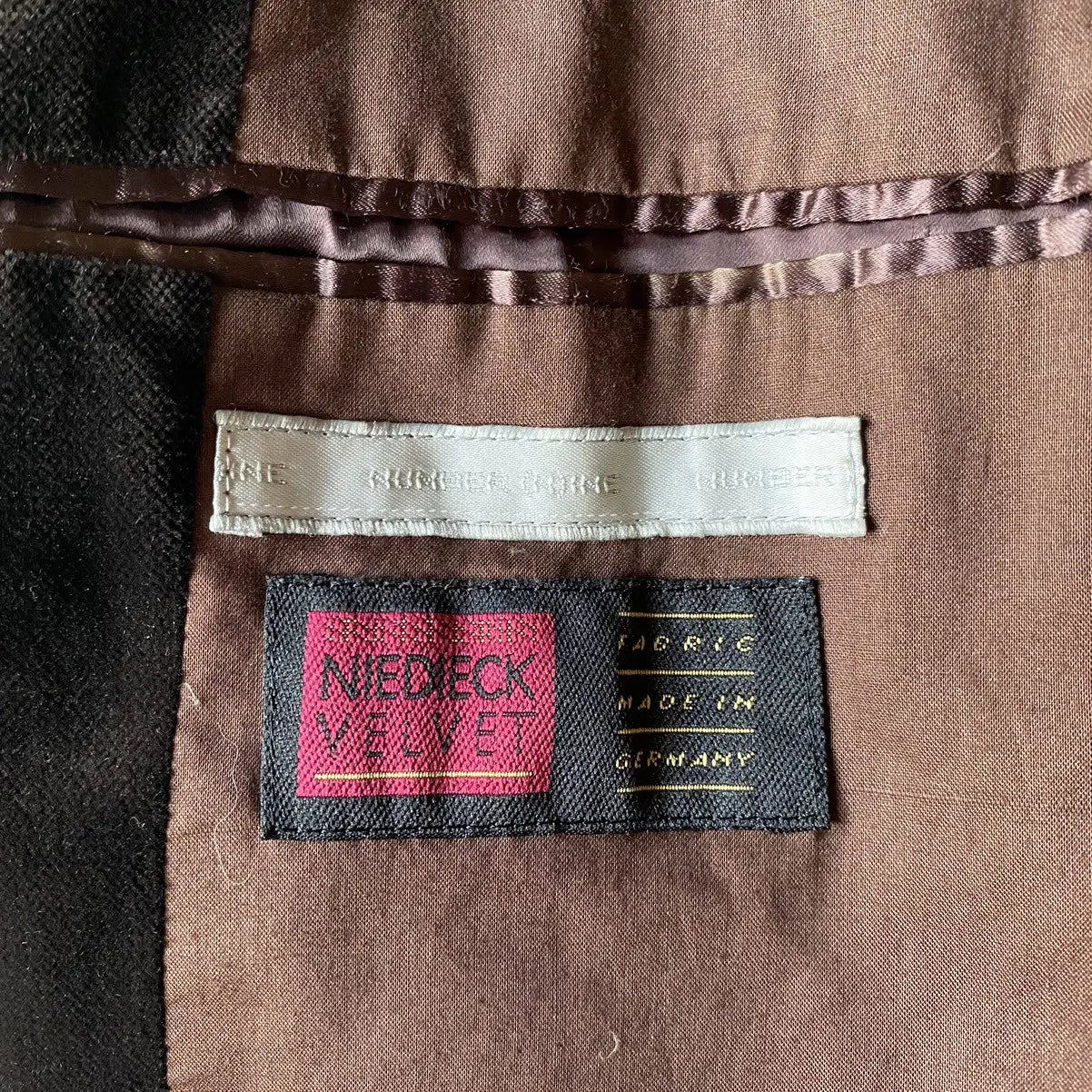 Number (N)ine - N(N) X Niedieck Velvet Blazer AW01 Standards