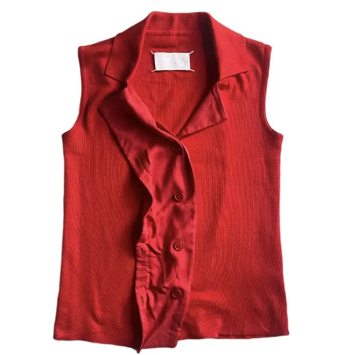 Maison Margiela - SS07 Artisanal Wool Sleeveless Blazer