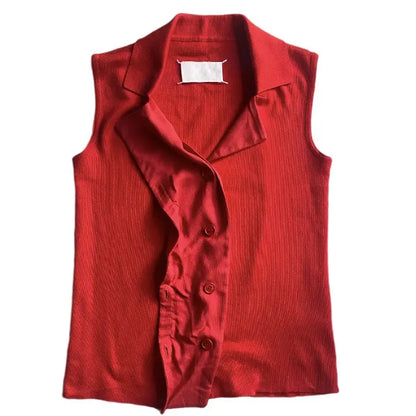 Maison Margiela - SS07 Artisanal Wool Sleeveless Blazer