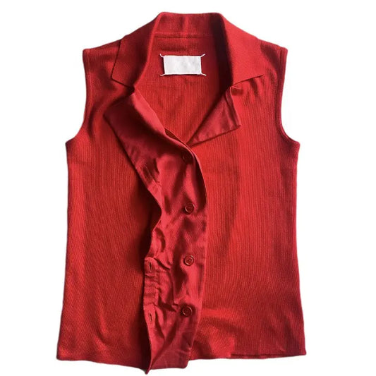 Maison Margiela - SS07 Artisanal Wool Sleeveless Blazer