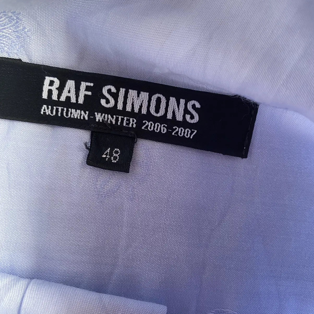 Raf Simons - FW 2006-2007 Blue RS Logo & Skull Jacquard Shirt