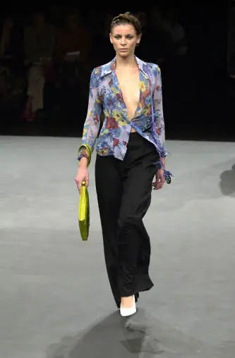 Dries Van Noten - Archive Runway SS01 Floral Silk Blazer