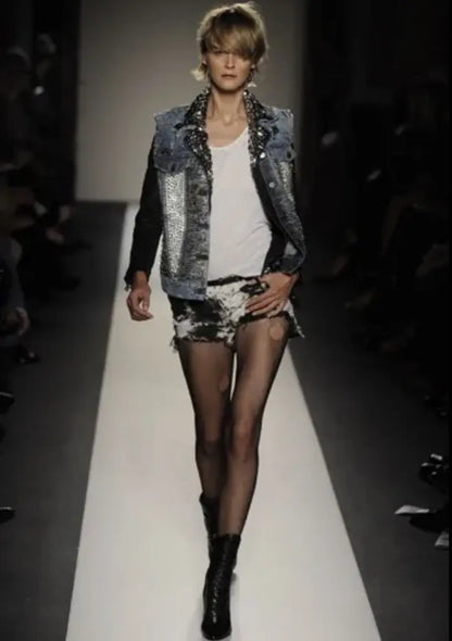 Balmain - SS11 Runway Acid Wash Biker Shorts Christophe Decarnin