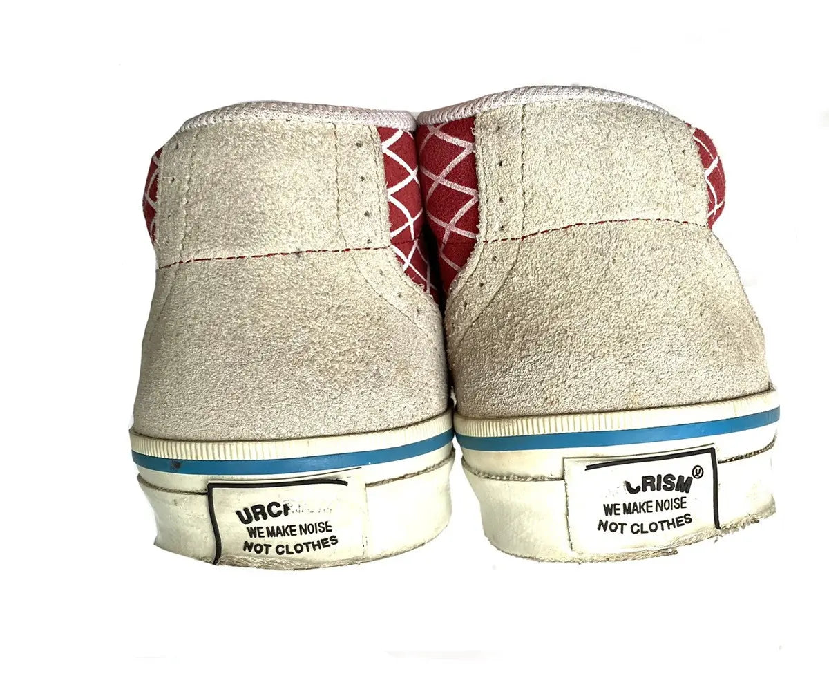 Undercover - FW16 Red Suede Fence-Print Chukka Boots Sneakers