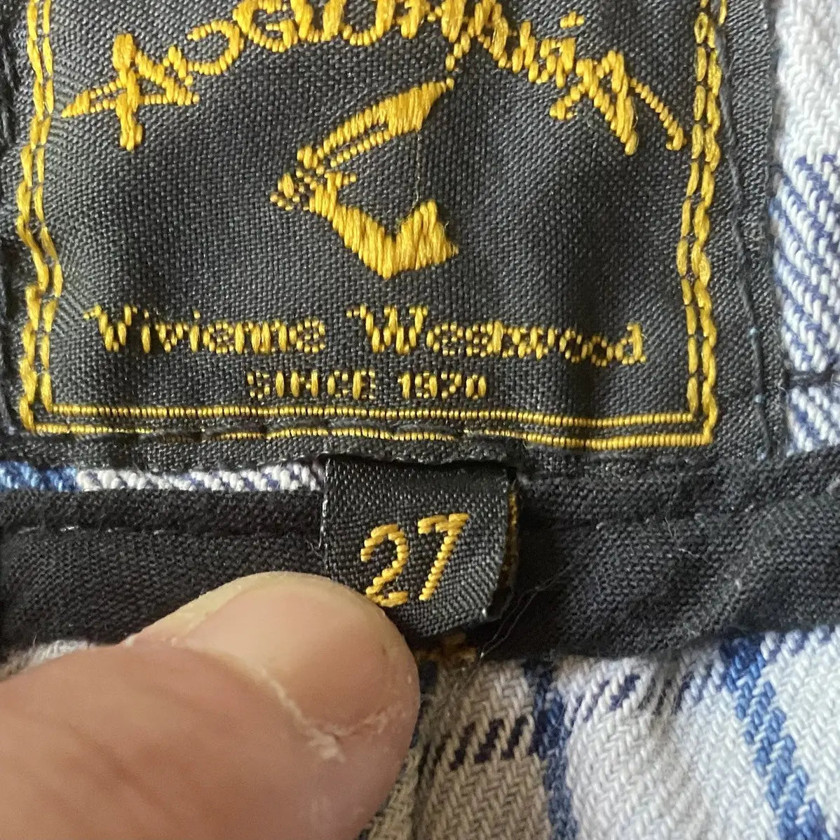 Vivienne Westwood - Vintage 1999 Blue Plaid Fray Hem Set