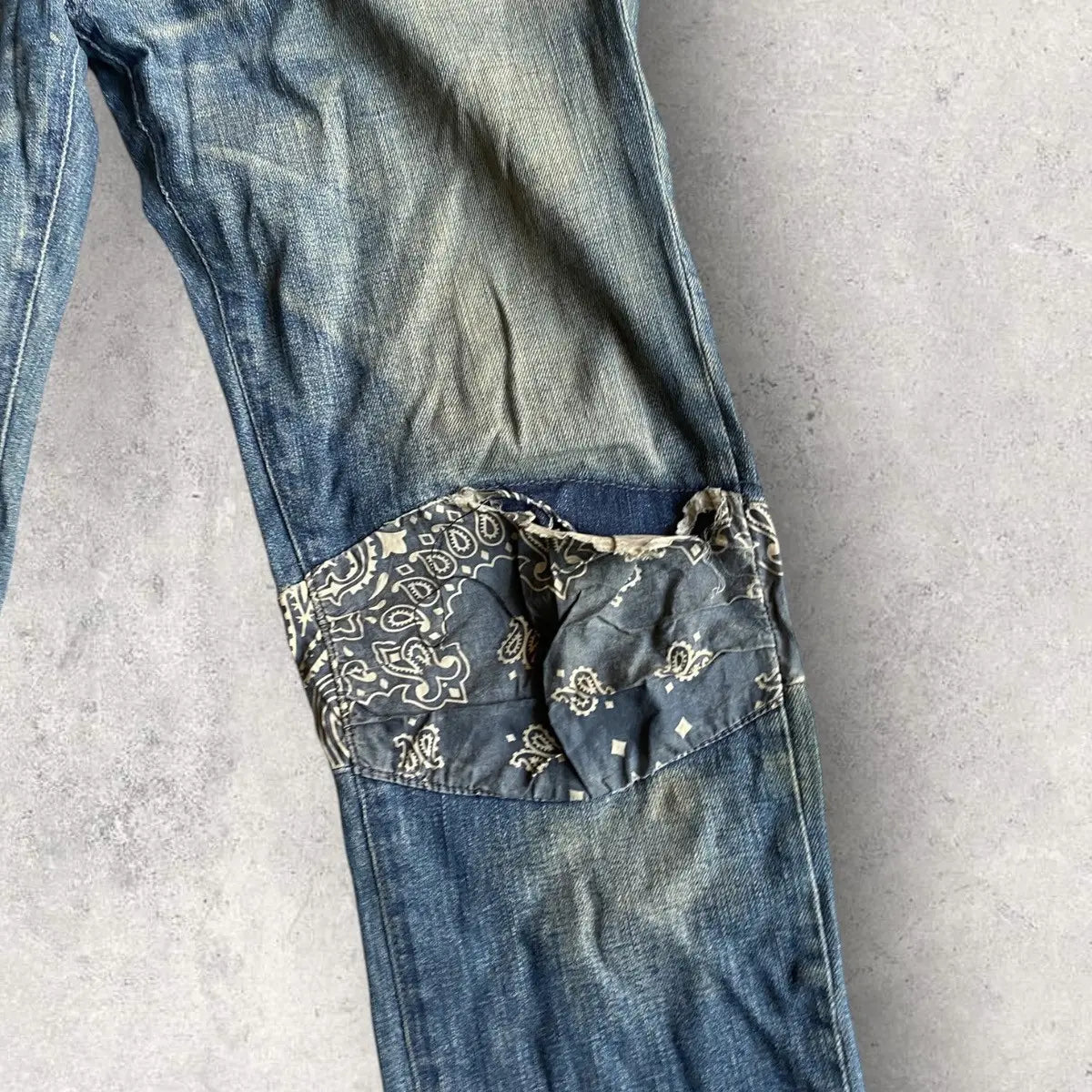 Sasquatchfabrix - SS11 Bandana Biker Details Stretch Denim