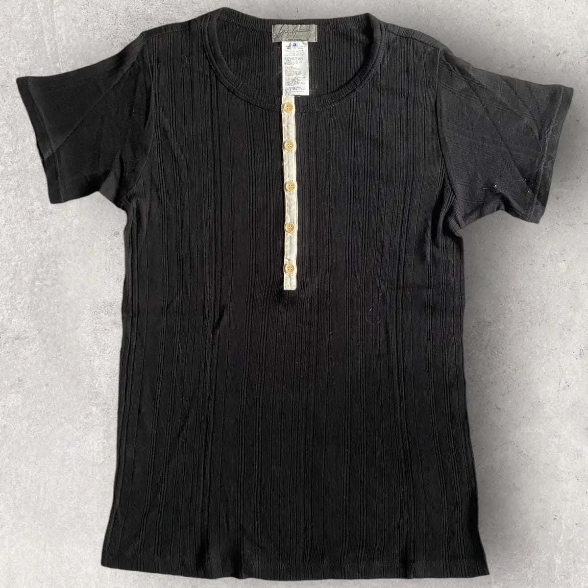 Yohji Yamamoto - YYHP Buttons Front Ribbed Tee