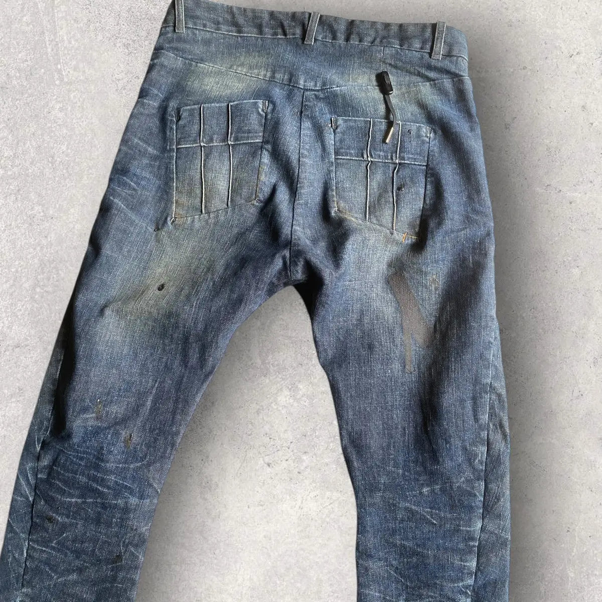 Boris Bidjan Saberi - AW21 P13 Tight Fit Dirty Dark Denim