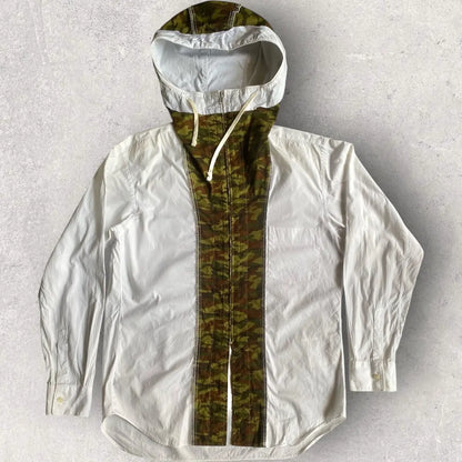 Comme des Garcons - Camo Zip Up White Hoodie Shirt