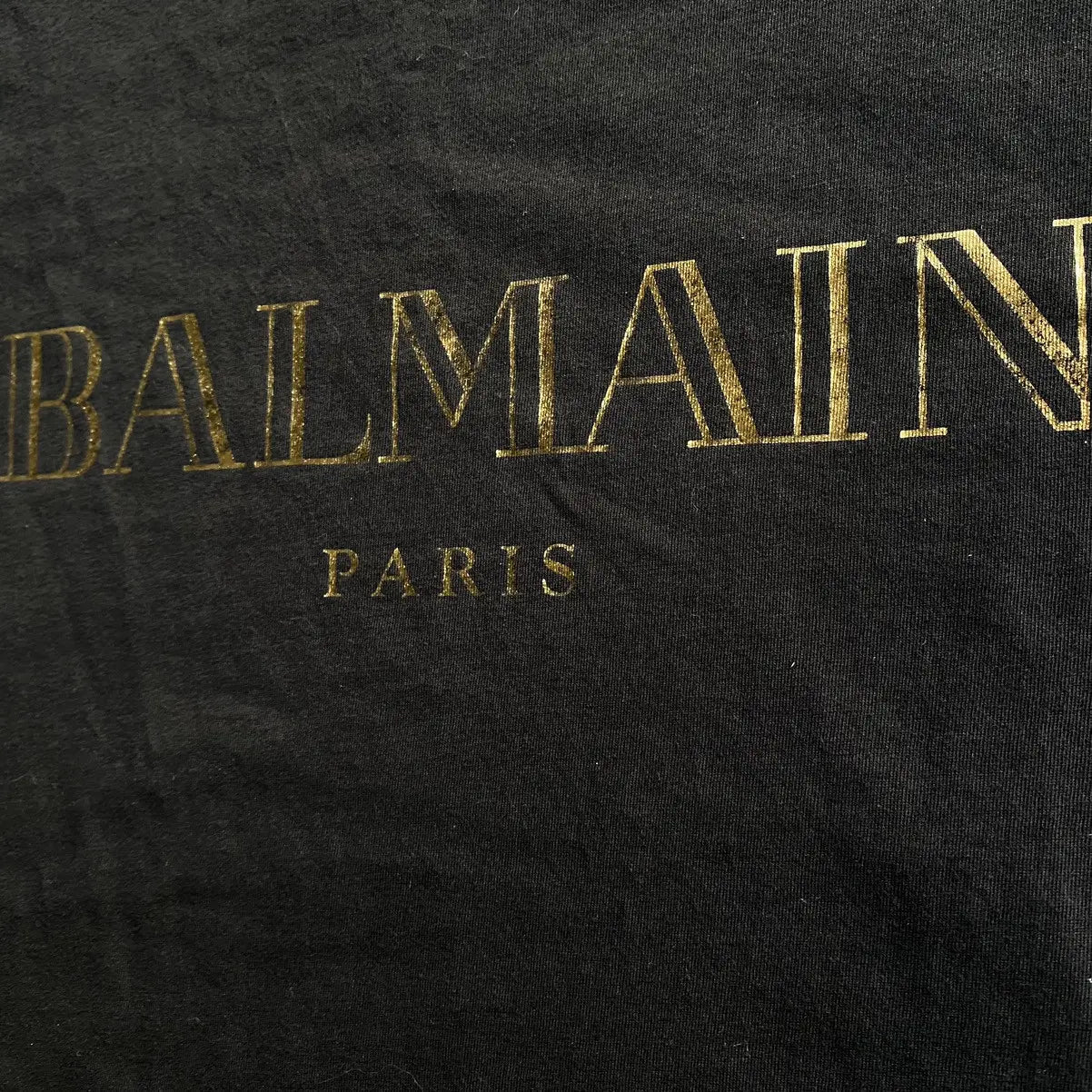 Balmain - AW16 Gold Foil Logo Slim Fit T Shirt