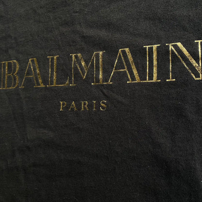 Balmain - AW16 Gold Foil Logo Slim Fit T Shirt