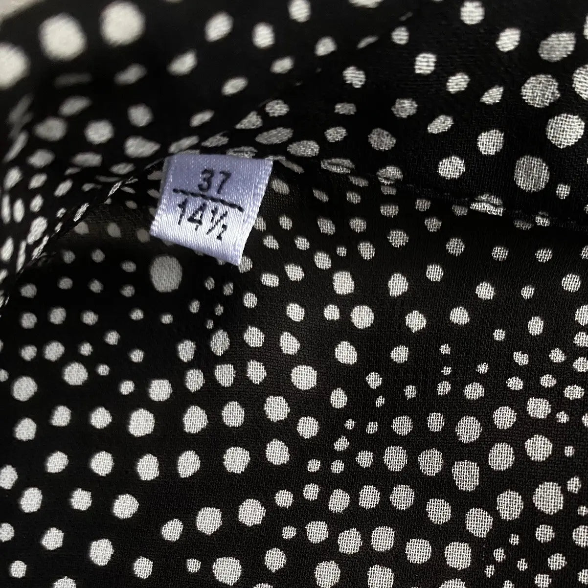 Saint Laurent Paris - SS19 Polka dot Silk Shark Collar Shirt