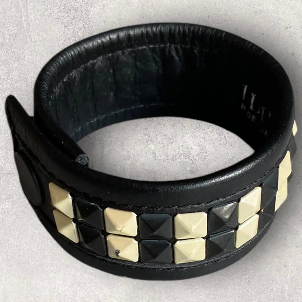Yohji Yamamoto - Lime Feu Two Row Studded Bracelet