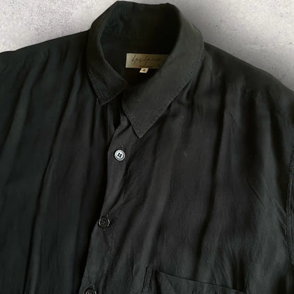 Yohji Yamamoto - SS20 Asymmetric Collar Tencel Shirt