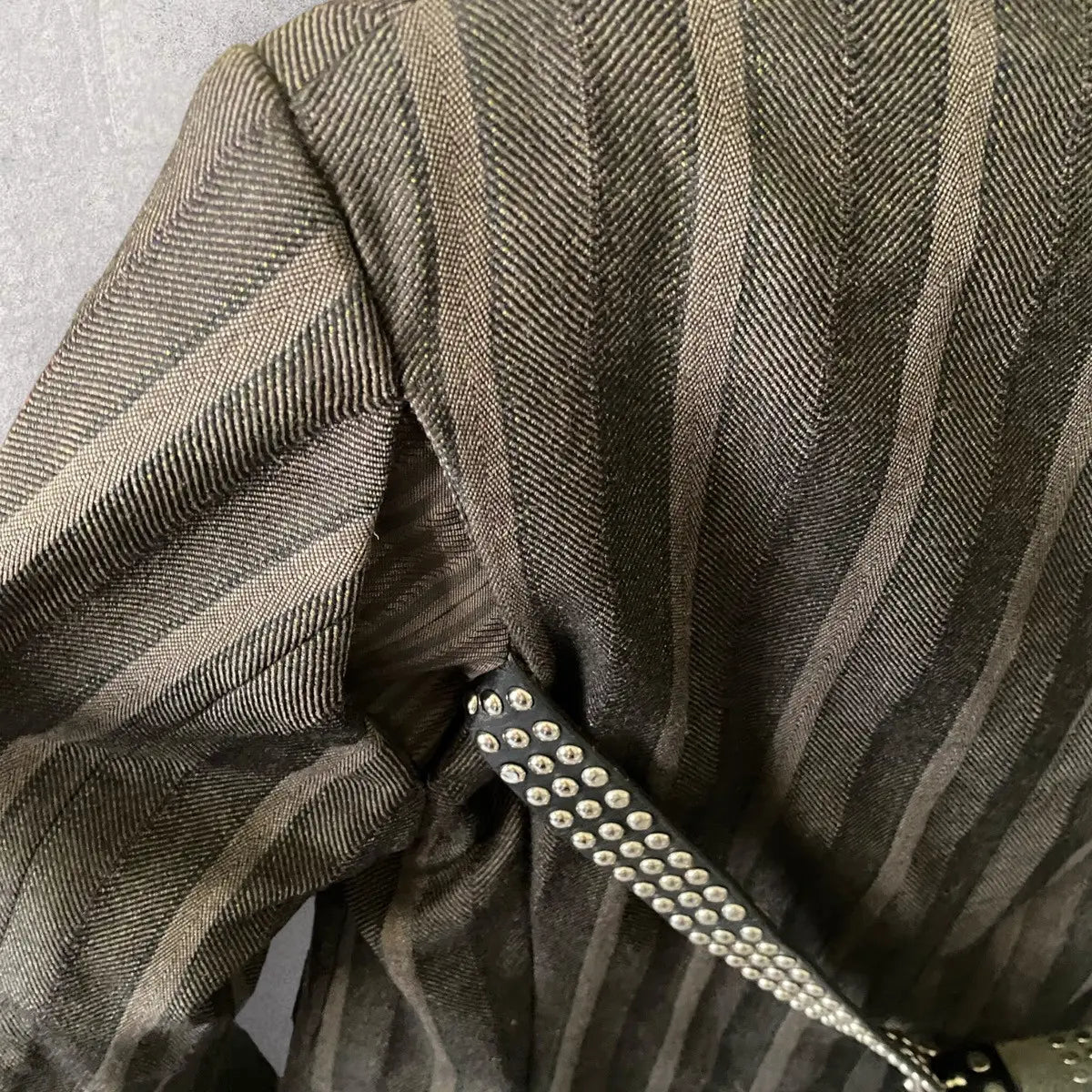 Comme des Garcons : Vintage Fall00 Double Layer Blazer With Bondage Stud Strap