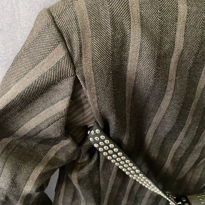 Comme des Garcons : Vintage Fall00 Double Layer Blazer With Bondage Stud Strap