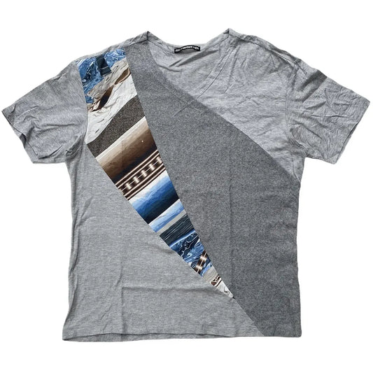 Issey Miyake - SS18 Issey Miyake Cut And Sew Mix Fabrics V Neck