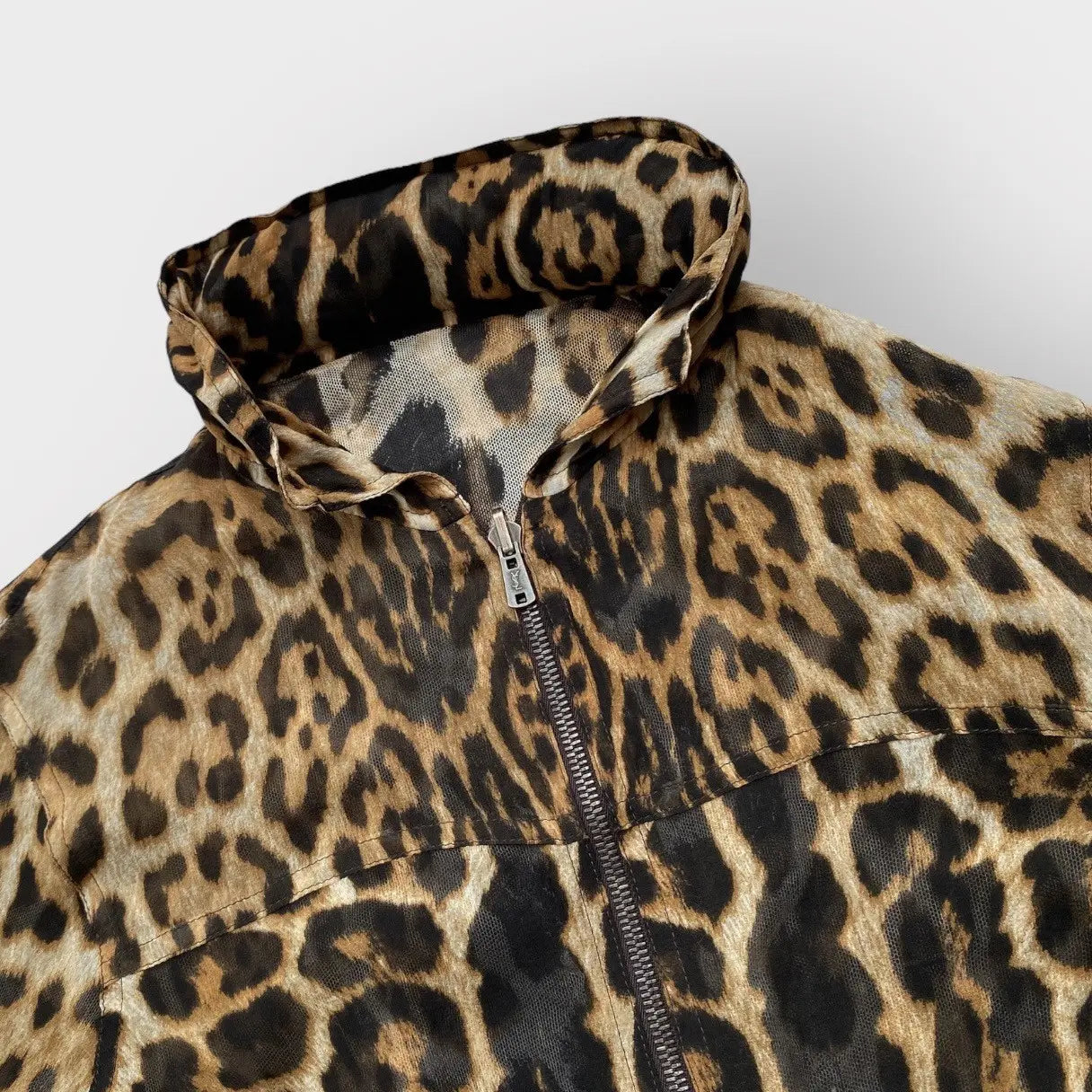 Saint Laurent Paris - Tom Ford × Yves Saint Laurent  SS02 Sheer Mesh Zip Hoodie Jacket