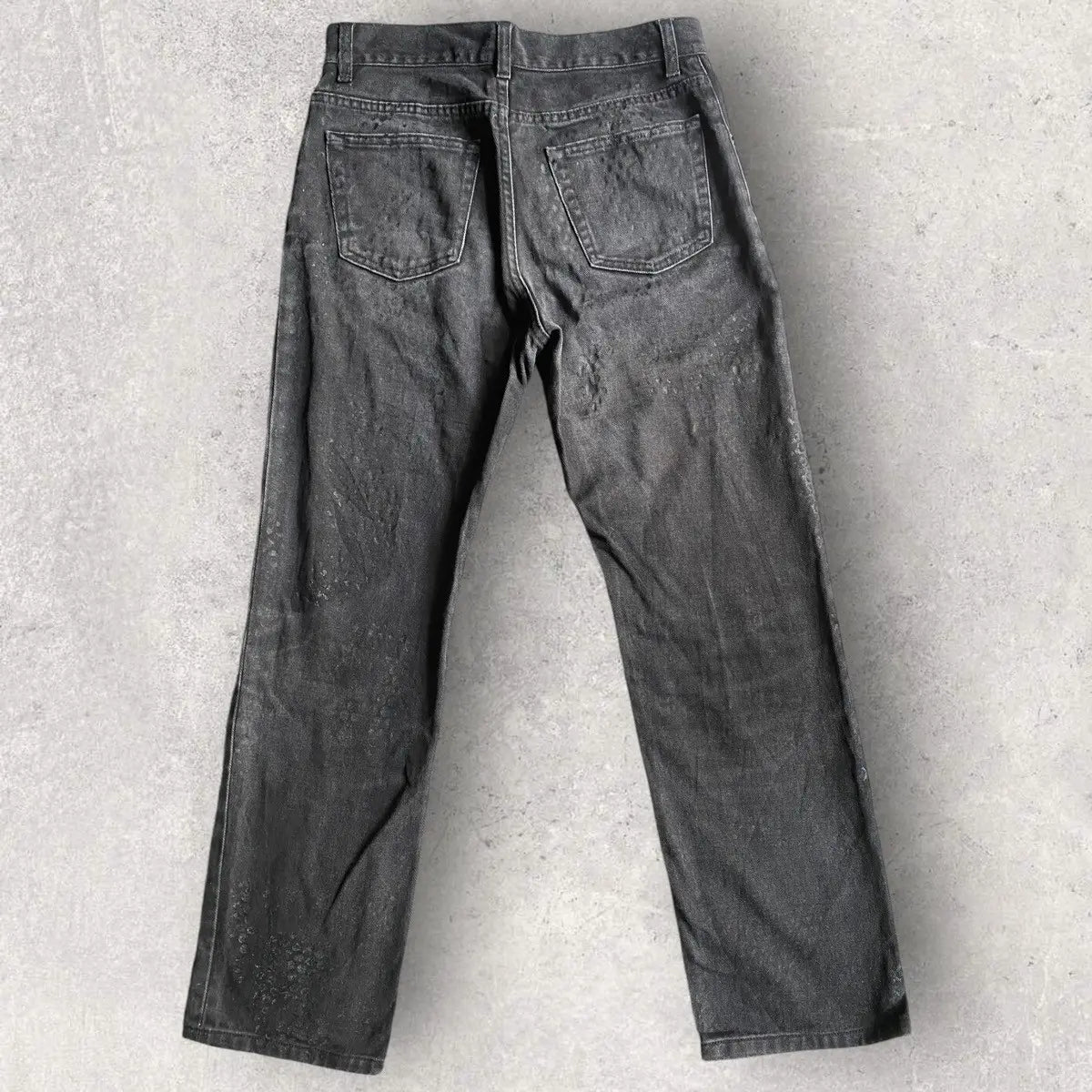 Helmut Lang : SS03 Archive Rubber ‘Tyre’ Print Denim
