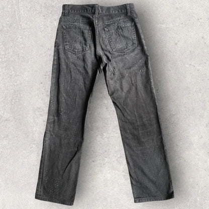 Helmut Lang : SS03 Archive Rubber ‘Tyre’ Print Denim