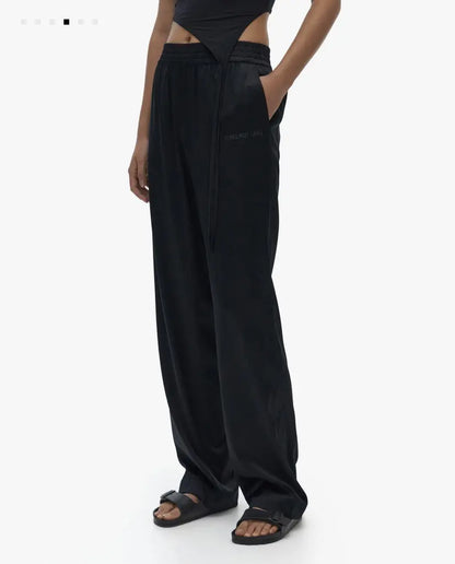 Helmut Lang - Wide Leg Silk Pant with an elastic waistband