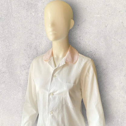 Comme des Garcons - Pink Contrast Peter pan Collar Shirt