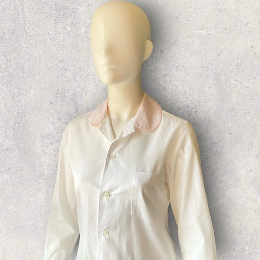 Comme des Garcons - Pink Contrast Peter pan Collar Shirt