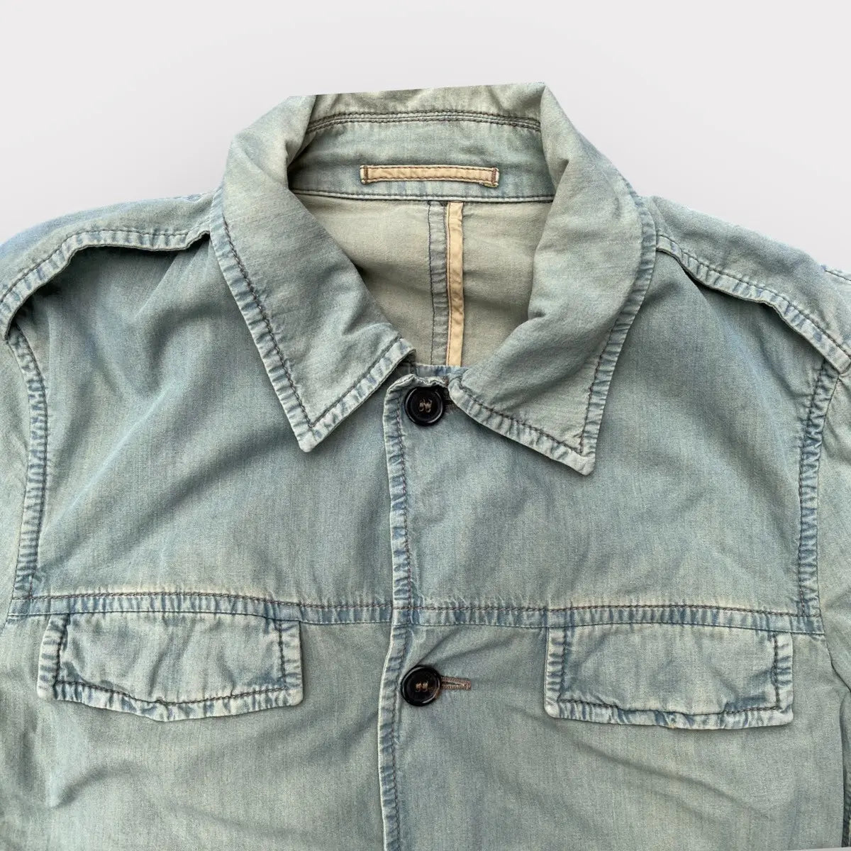 Prada - SS05 Runway Worn Denim Military Belted Back Jacket