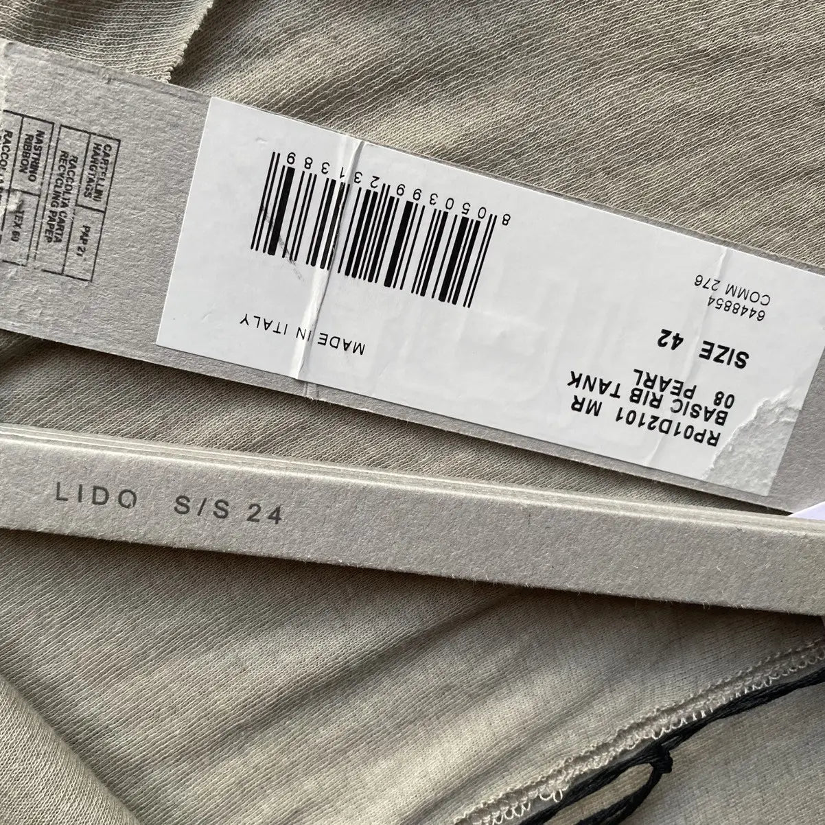 Rick Owens - Lido SS 2024 Basic Rib Tank